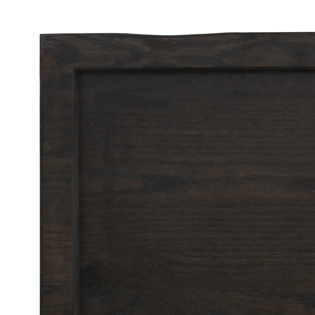 Dessus de table marron foncé bois chêne massif traité - XIOS