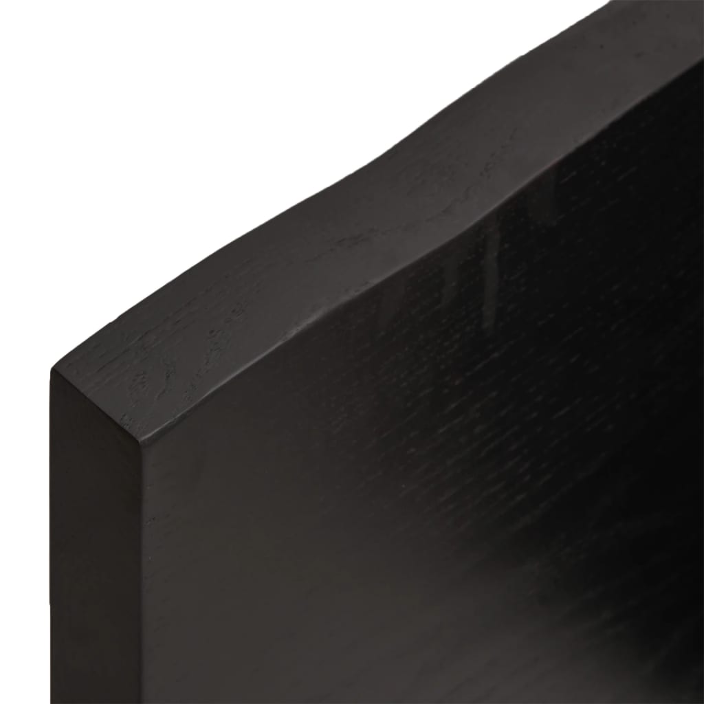 Dessus de table marron foncé bois chêne massif traité - XIOS