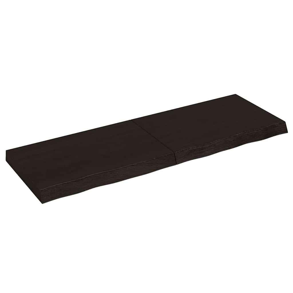 Dessus de table marron foncé bois chêne massif traité - XIOS