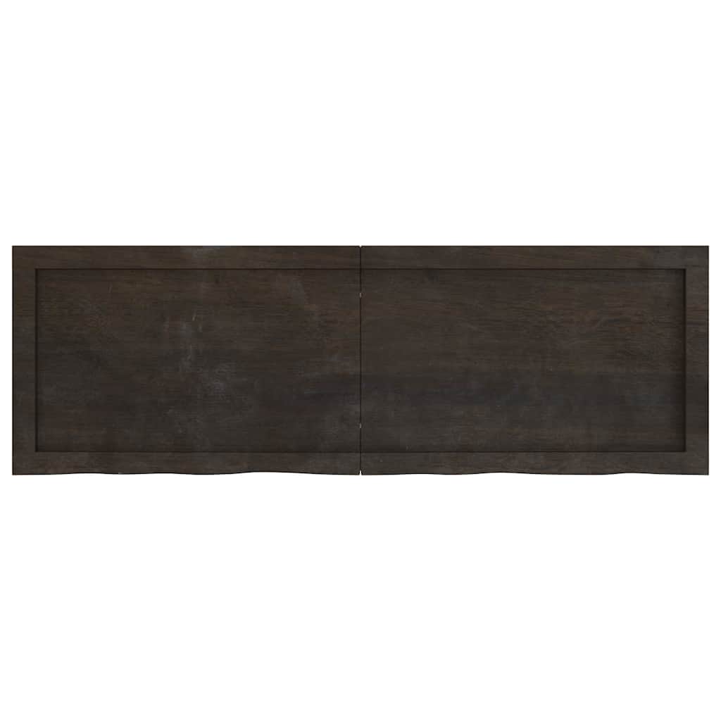 Dessus de table marron foncé bois chêne massif traité - XIOS