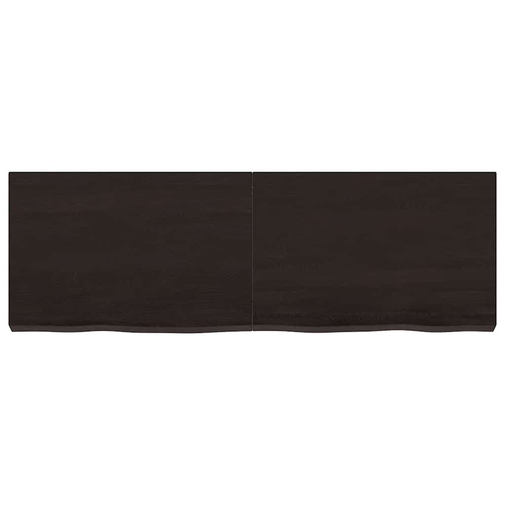 Dessus de table marron foncé bois chêne massif traité - XIOS