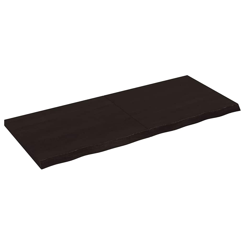 Dessus de table marron foncé bois chêne massif traité - XIOS