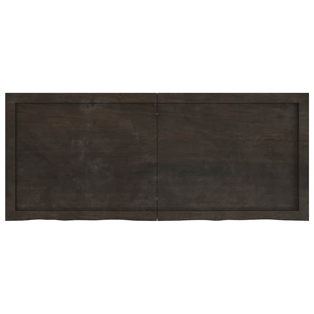 Dessus de table marron foncé bois chêne massif traité - XIOS