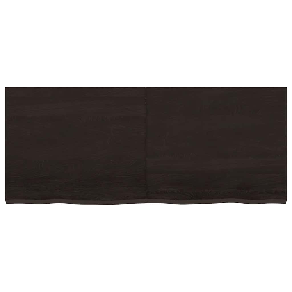 Dessus de table marron foncé bois chêne massif traité - XIOS