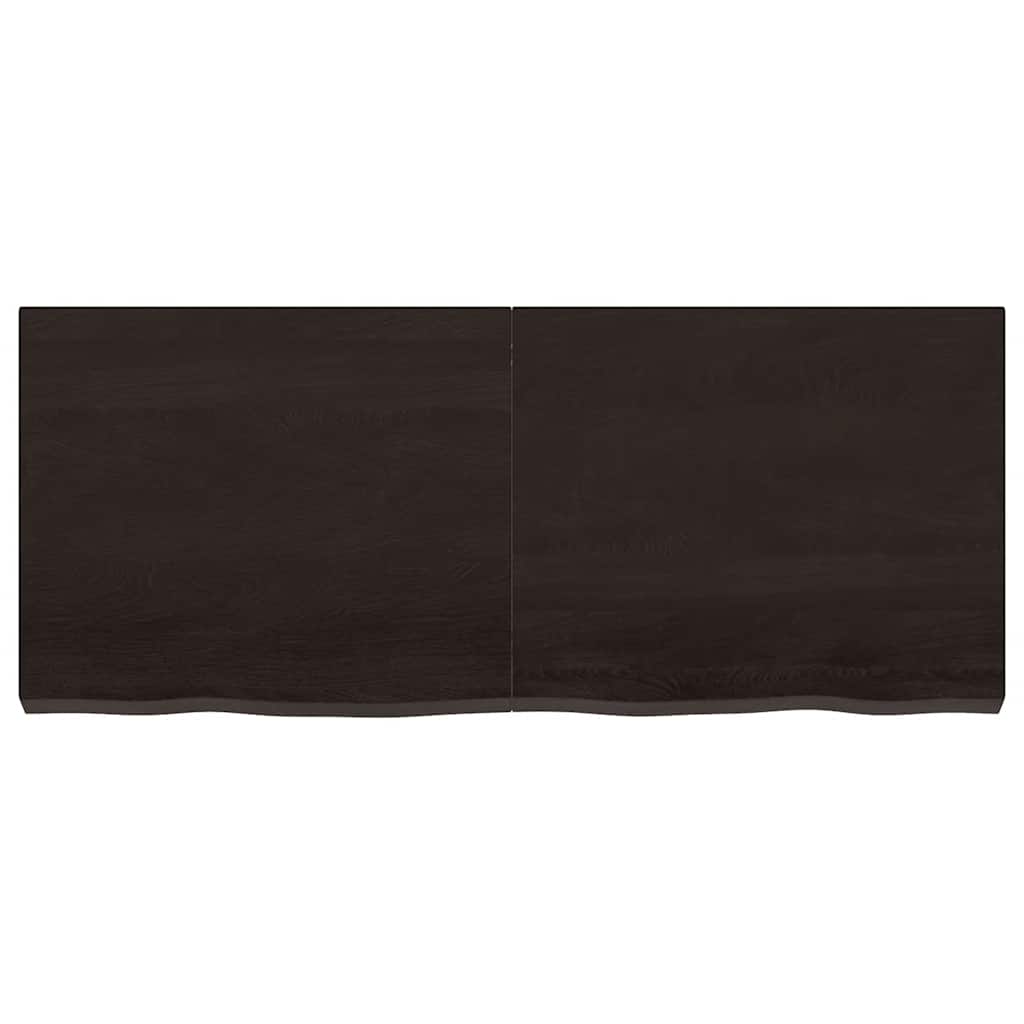 Dessus de table marron foncé bois chêne massif traité - XIOS