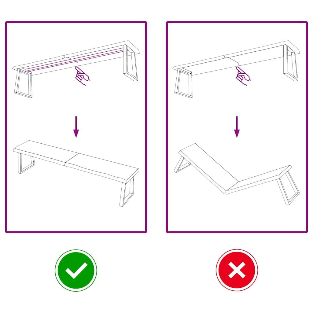 Dessus de table marron foncé bois chêne massif traité - XIOS