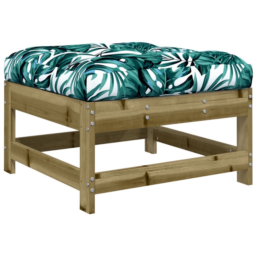 Salon de jardin 5 pcs avec coussins bois de pin imprégné