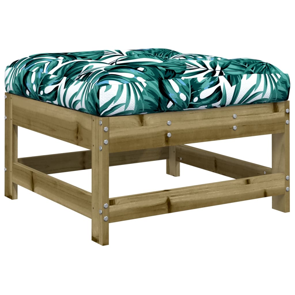 Salon de jardin 5 pcs avec coussins bois de pin imprégné