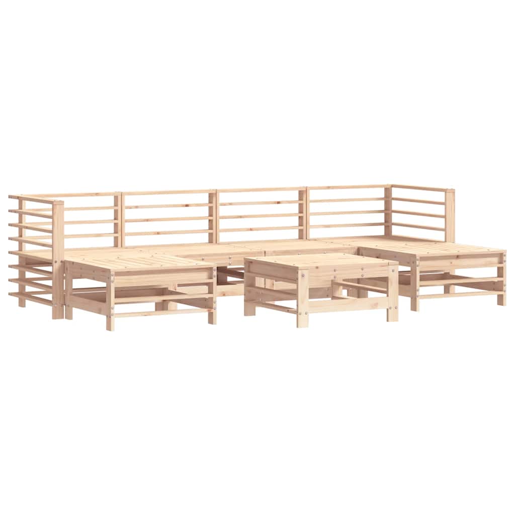 Salon de jardin 7 pcs Bois de pin massif - XIOS