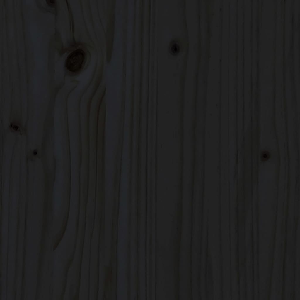 Salon de jardin 5 pcs noir bois massif de pin