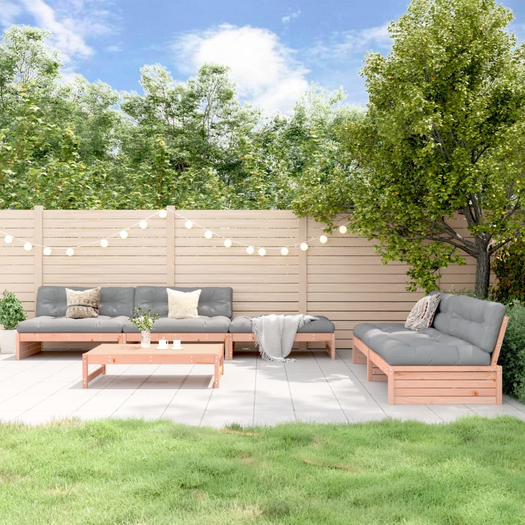 Salon de jardin 6 pcs bois massif douglas