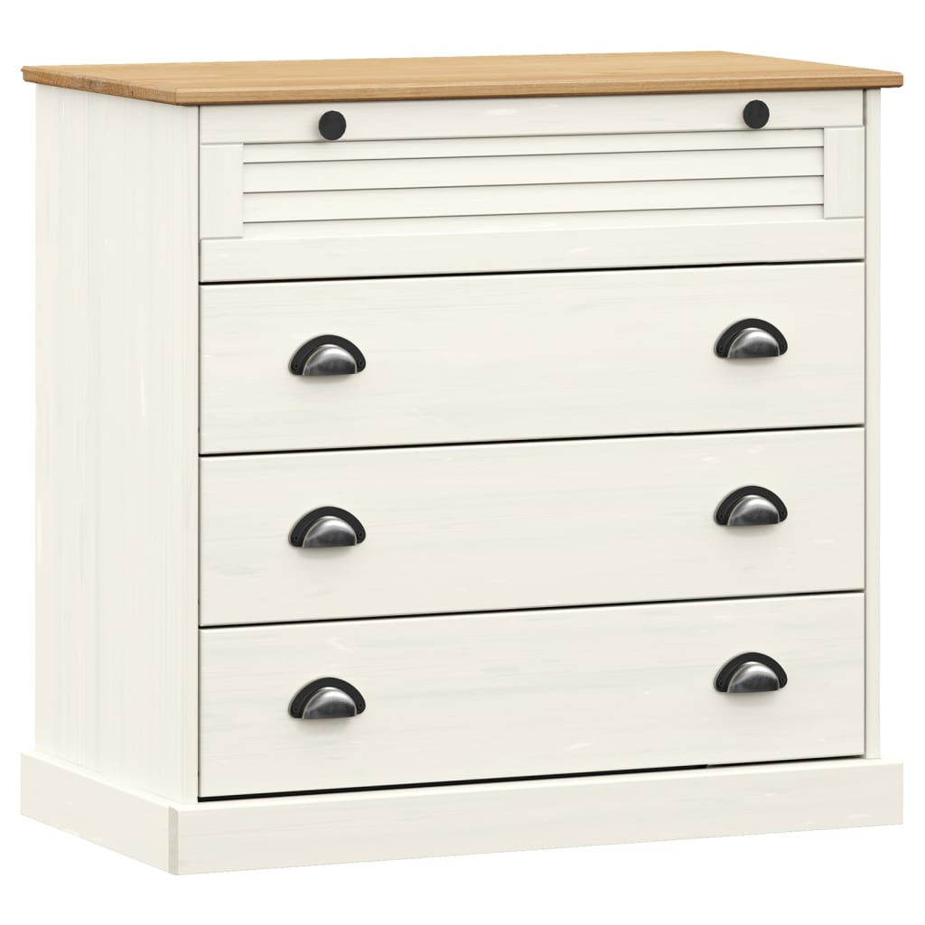 Commode VIGO blanc 80x40x76 cm bois massif de pin - XIOS