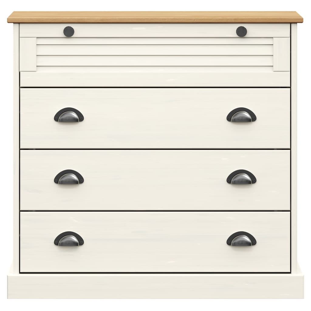 Commode VIGO blanc 80x40x76 cm bois massif de pin - XIOS