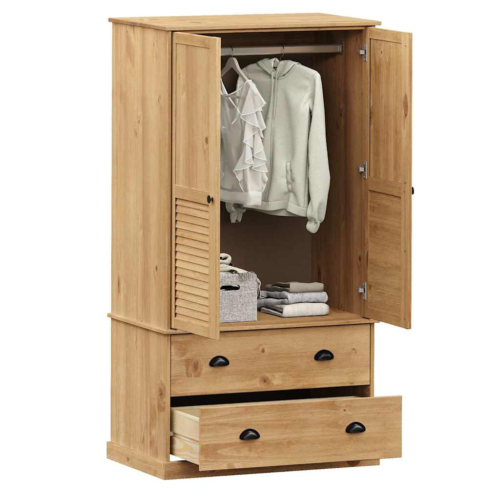Garde-robe VIGO 90x55x170 cm bois massif de pin - XIOS