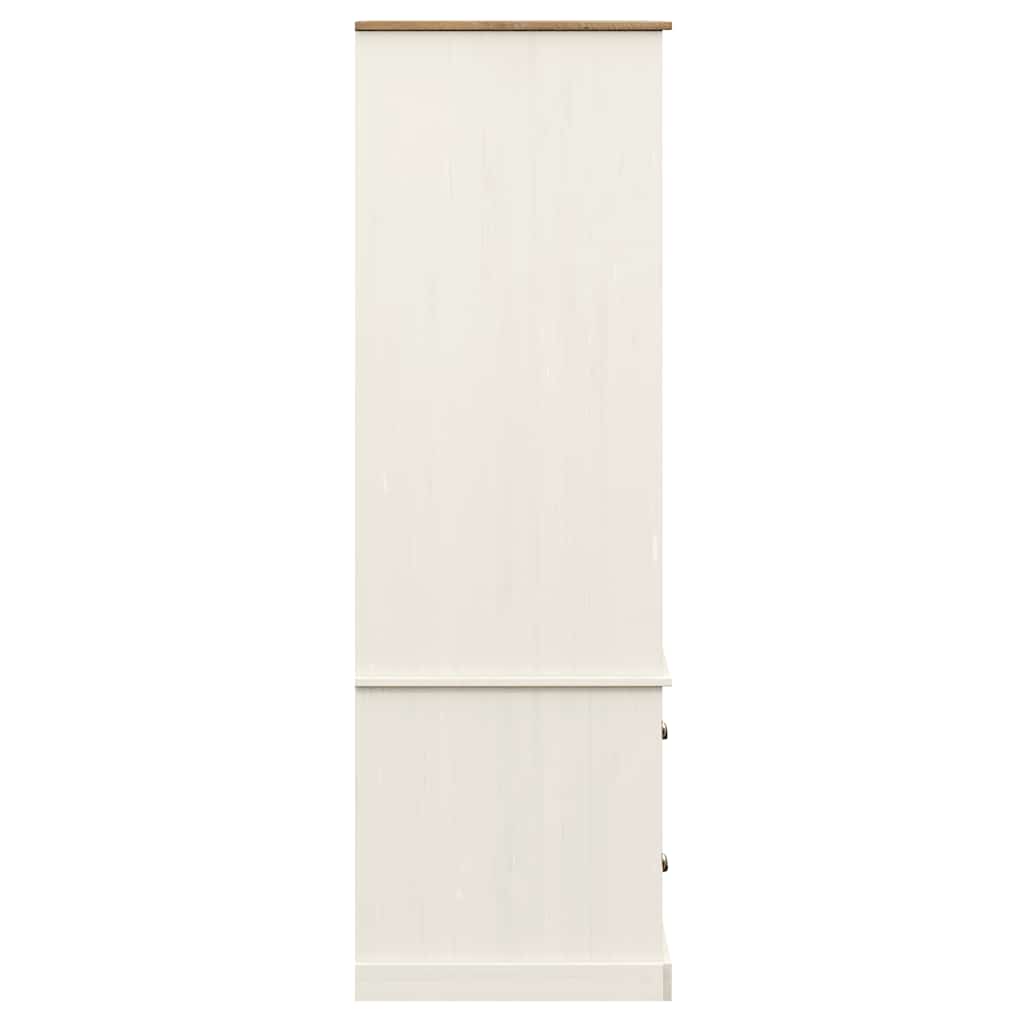 Garde-robe VIGO blanc 90x55x170 cm bois massif de pin - XIOS