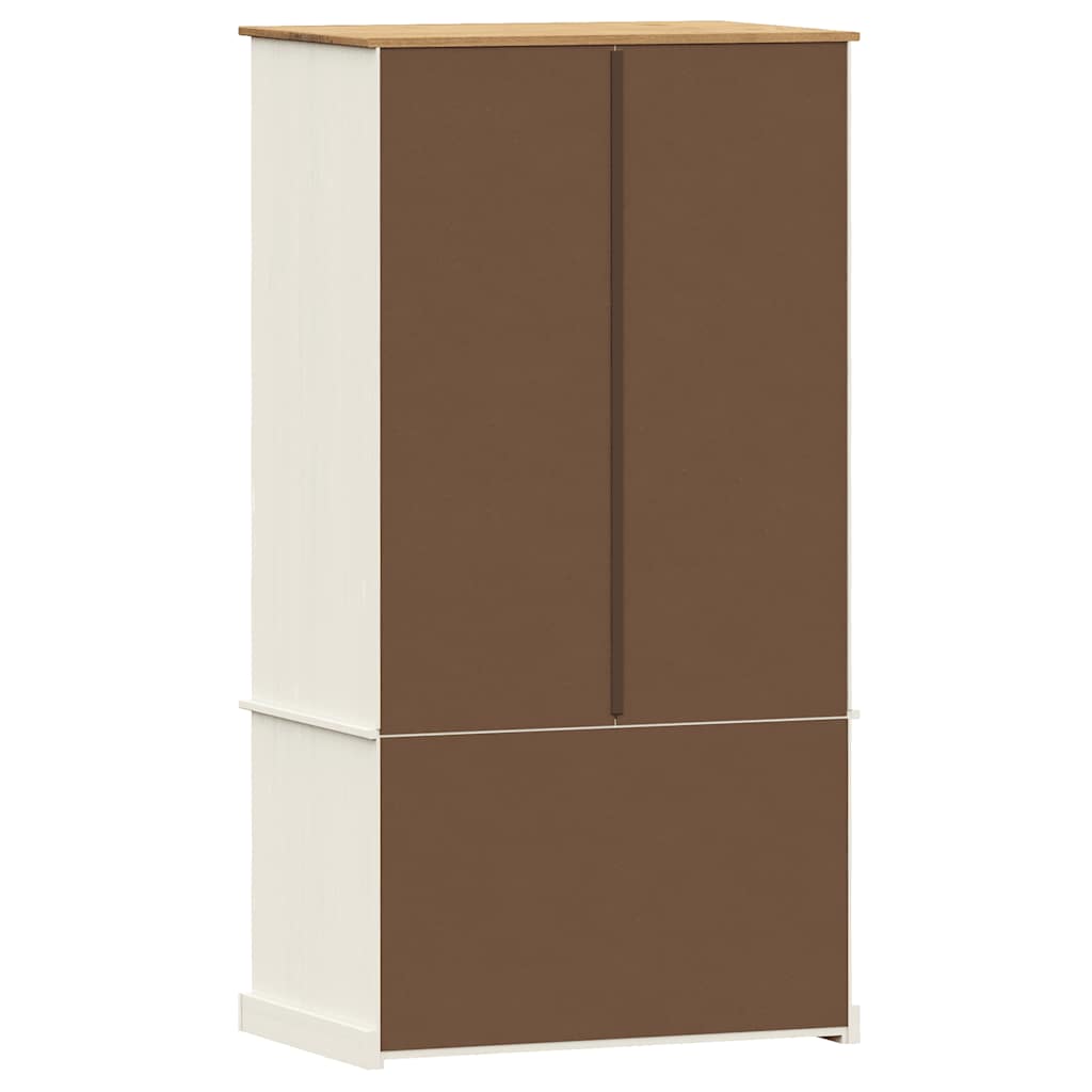 Garde-robe VIGO blanc 90x55x170 cm bois massif de pin - XIOS