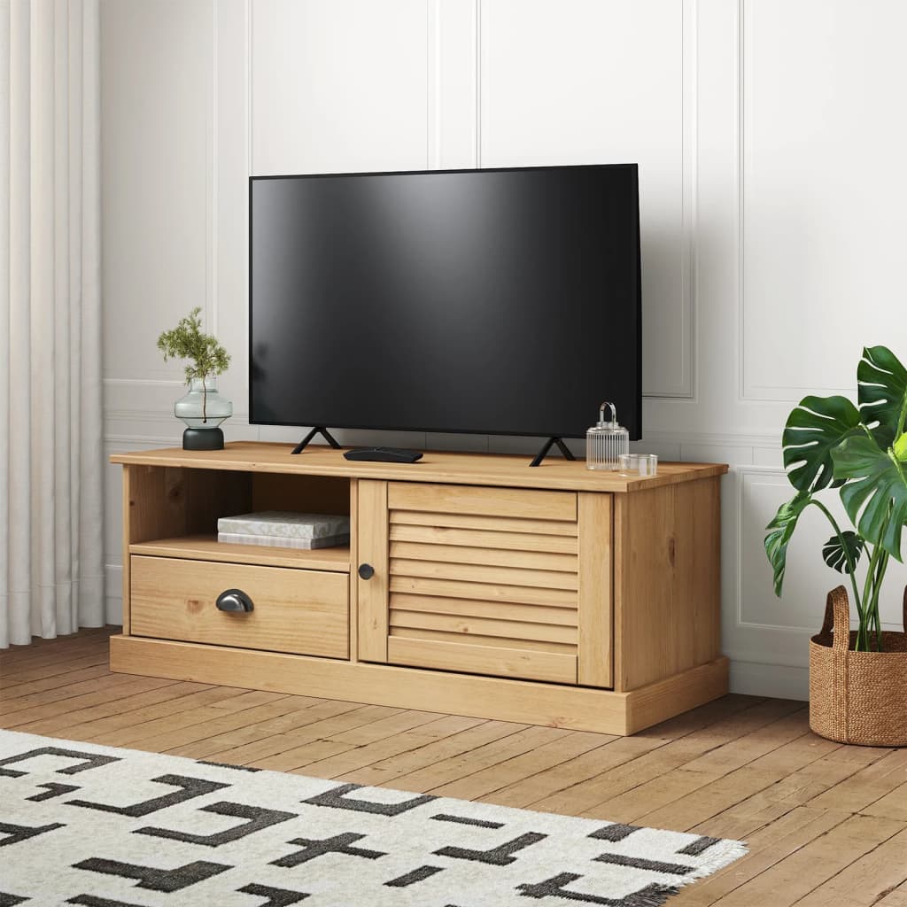 Meuble TV VIGO 106x40x40 cm bois massif de pin - XIOS