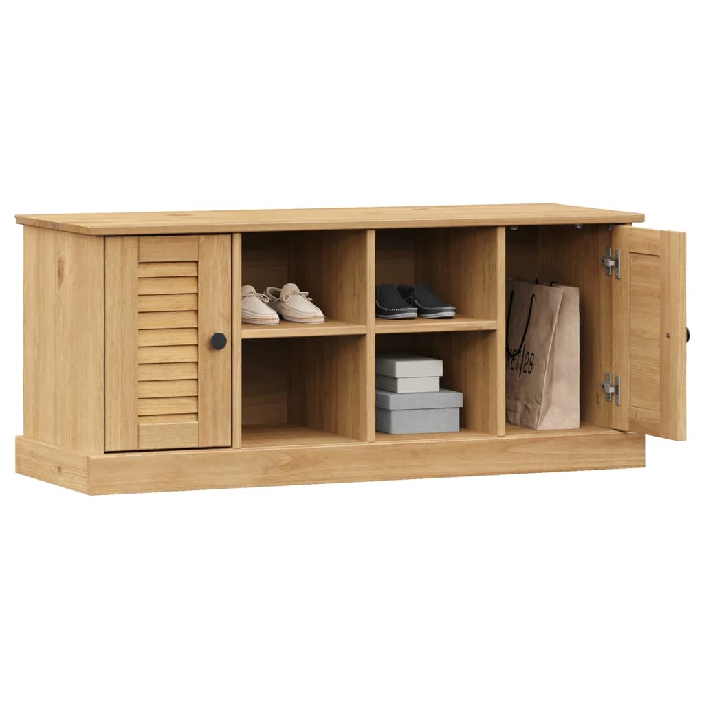 Banc à chaussures VIGO 106x35x45 cm bois massif de pin - XIOS