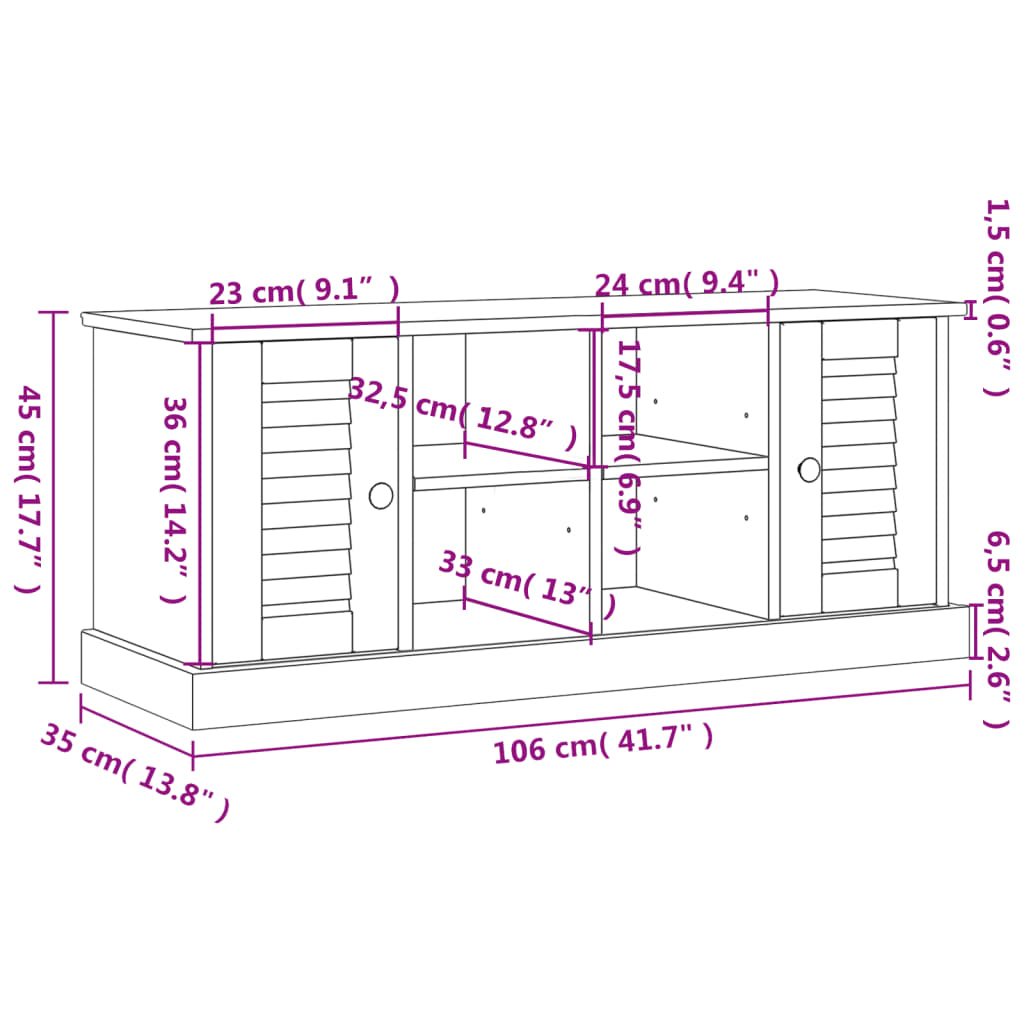 Banc à chaussures VIGO gris 106x35x45 cm bois massif de pin - XIOS