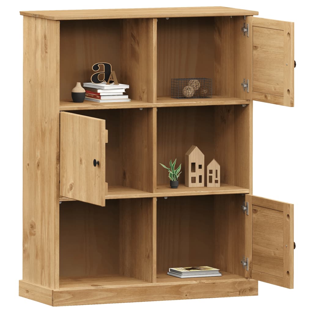 Bibliothèque VIGO 90x35x114,5 cm bois massif de pin - XIOS