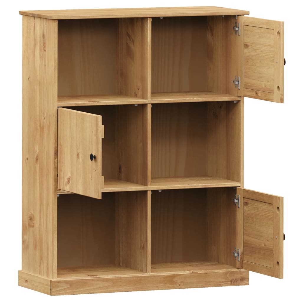 Bibliothèque VIGO 90x35x114,5 cm bois massif de pin - XIOS