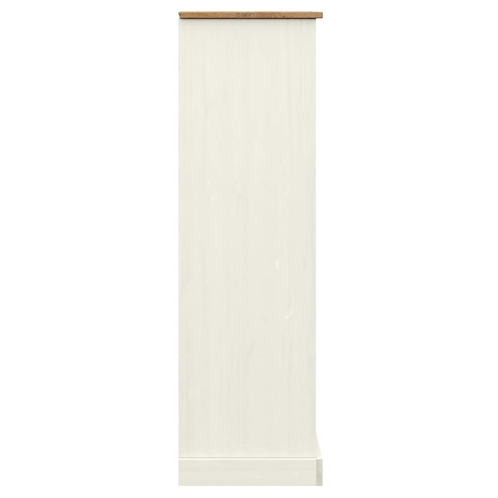 Bibliothèque VIGO blanc 90x35x114,5 cm bois massif de pin - XIOS