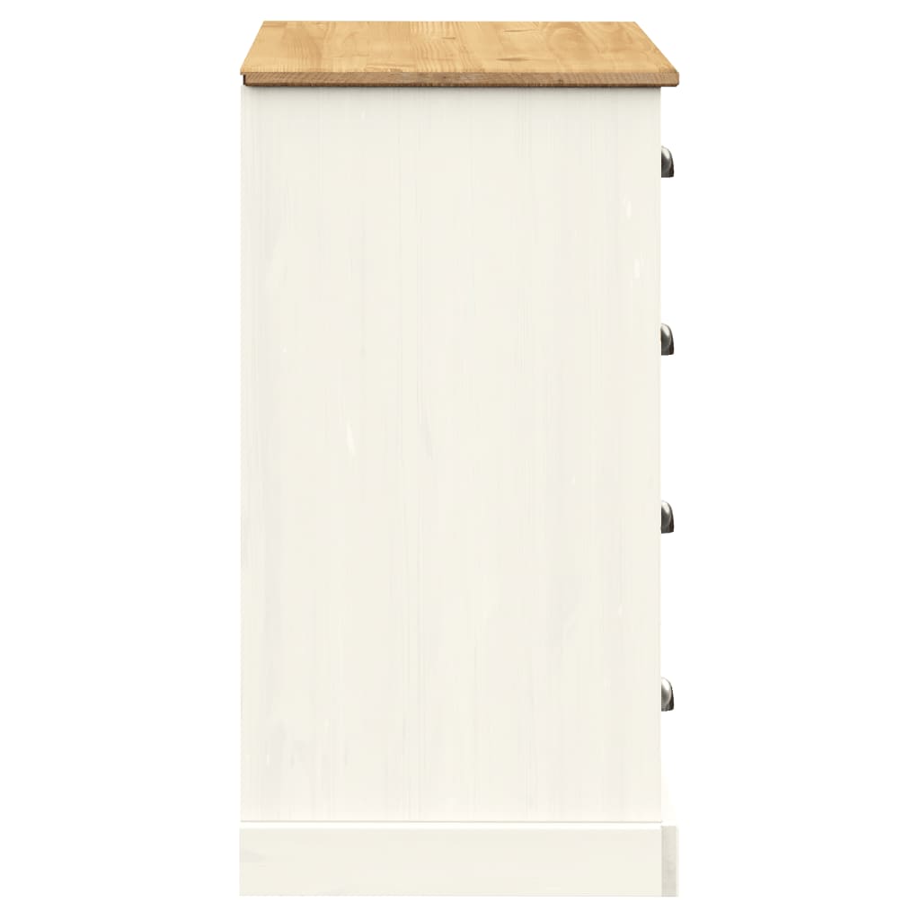 Buffet avec tiroirs VIGO 113x40x75 cm blanc bois massif de pin - XIOS