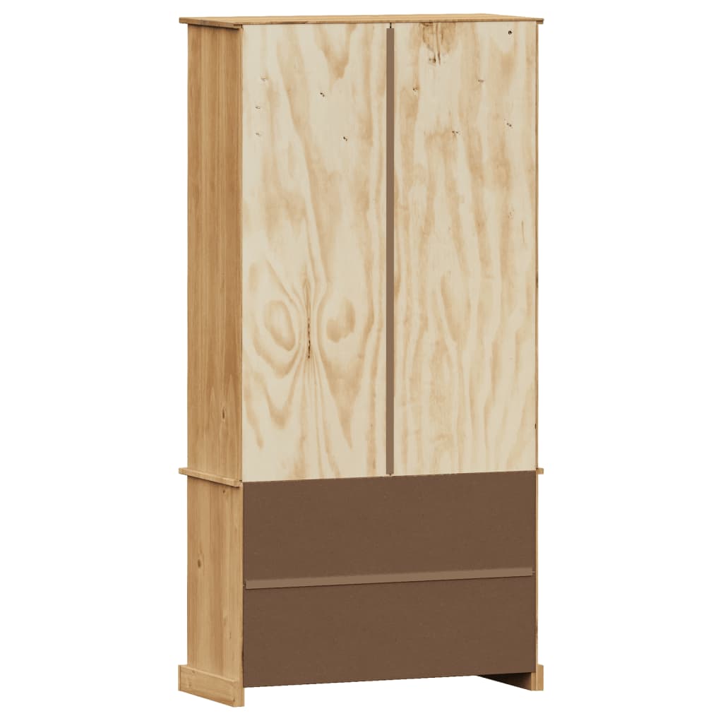 Vitrine en verre VIGO 85x35x170 cm bois massif de pin - XIOS