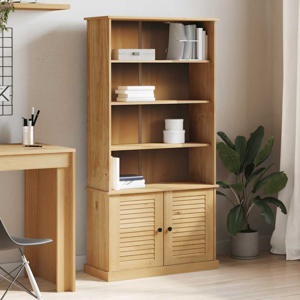 Bibliothèque VIGO 85x35x170 cm bois massif de pin - XIOS