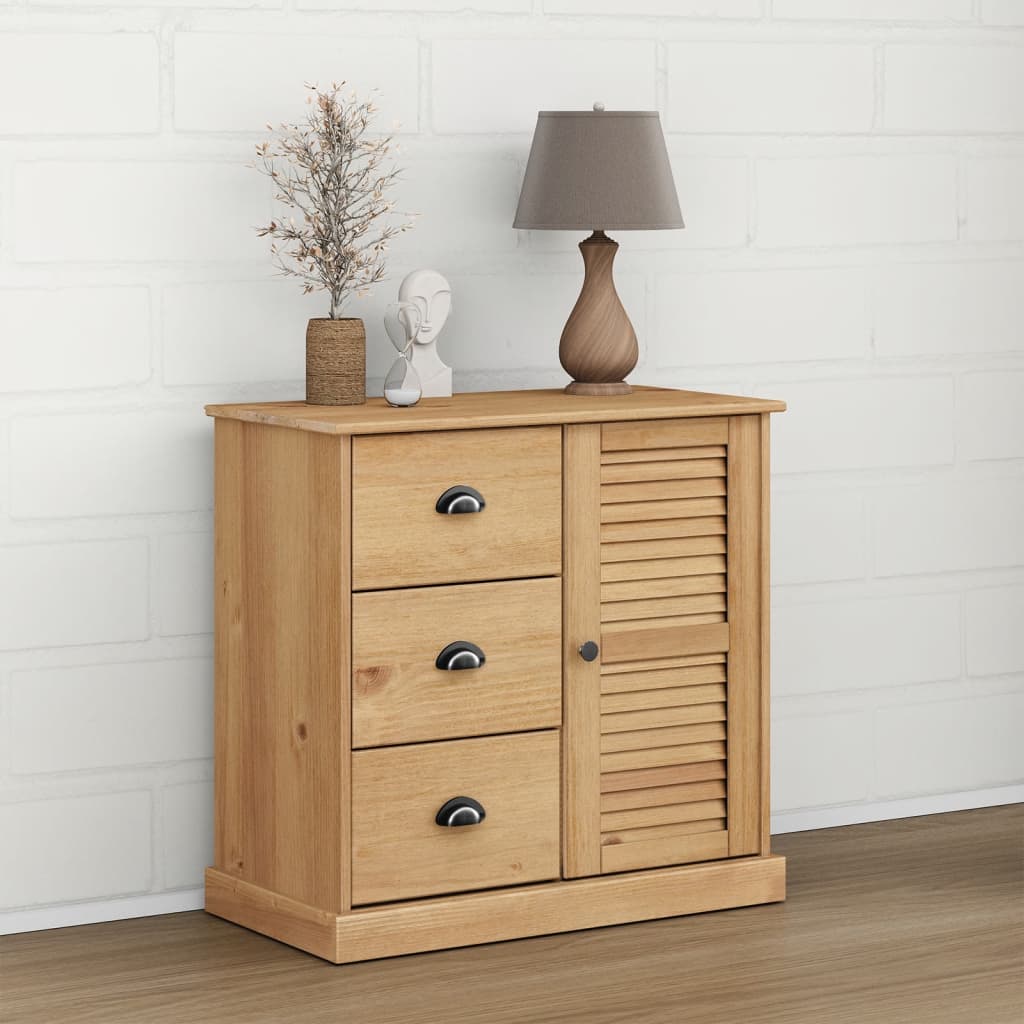 Buffet avec tiroirs VIGO 78x40x75 cm bois massif de pin - XIOS