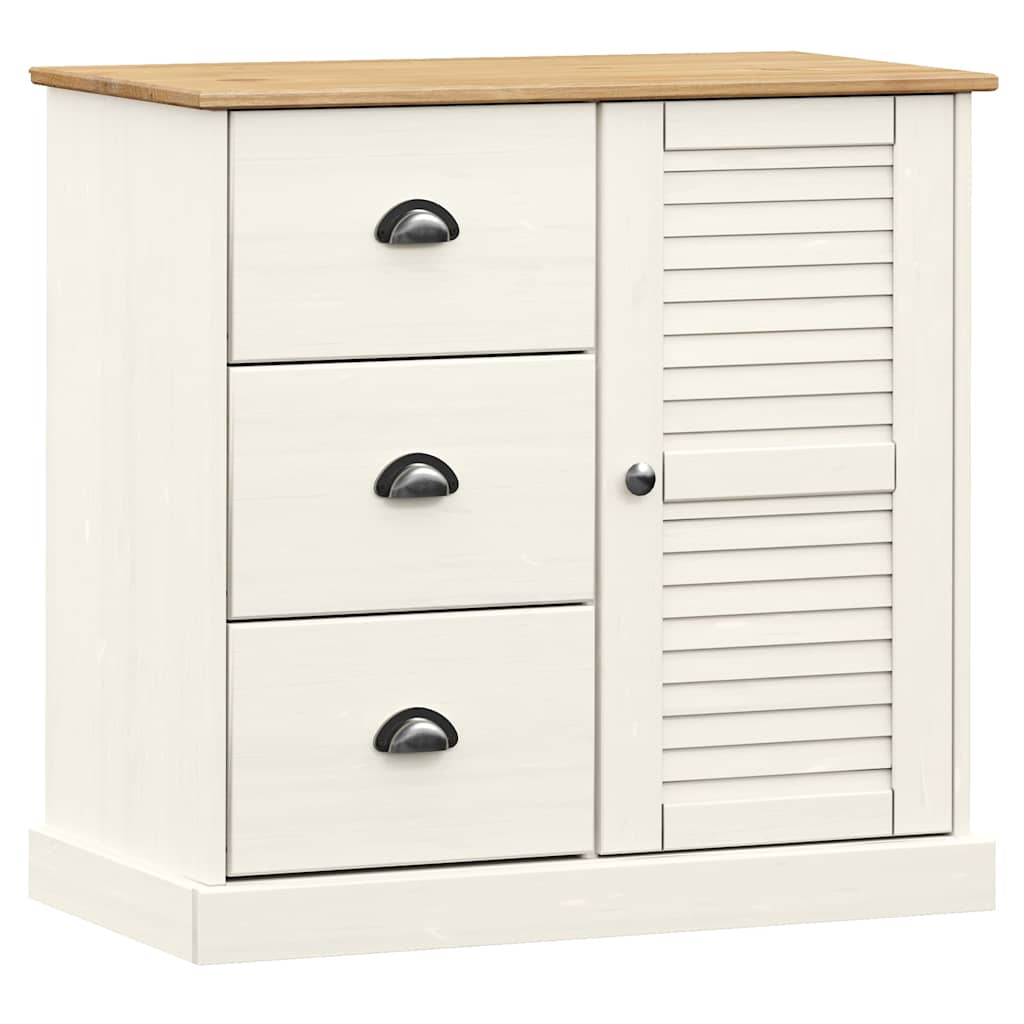 Buffet avec tiroirs VIGO 78x40x75 cm blanc bois massif de pin - XIOS