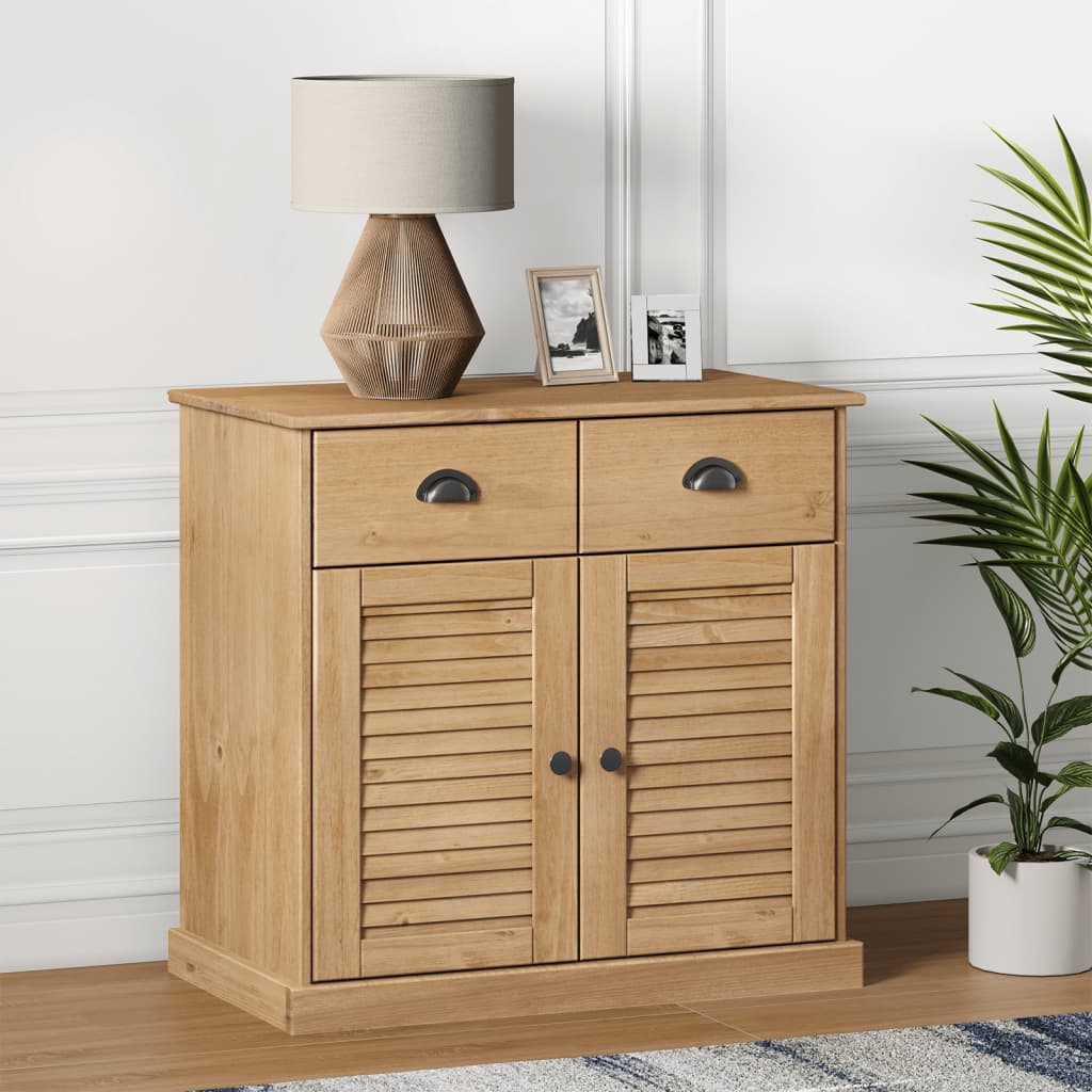 Buffet avec tiroirs VIGO 78x40x75 cm bois massif de pin - XIOS