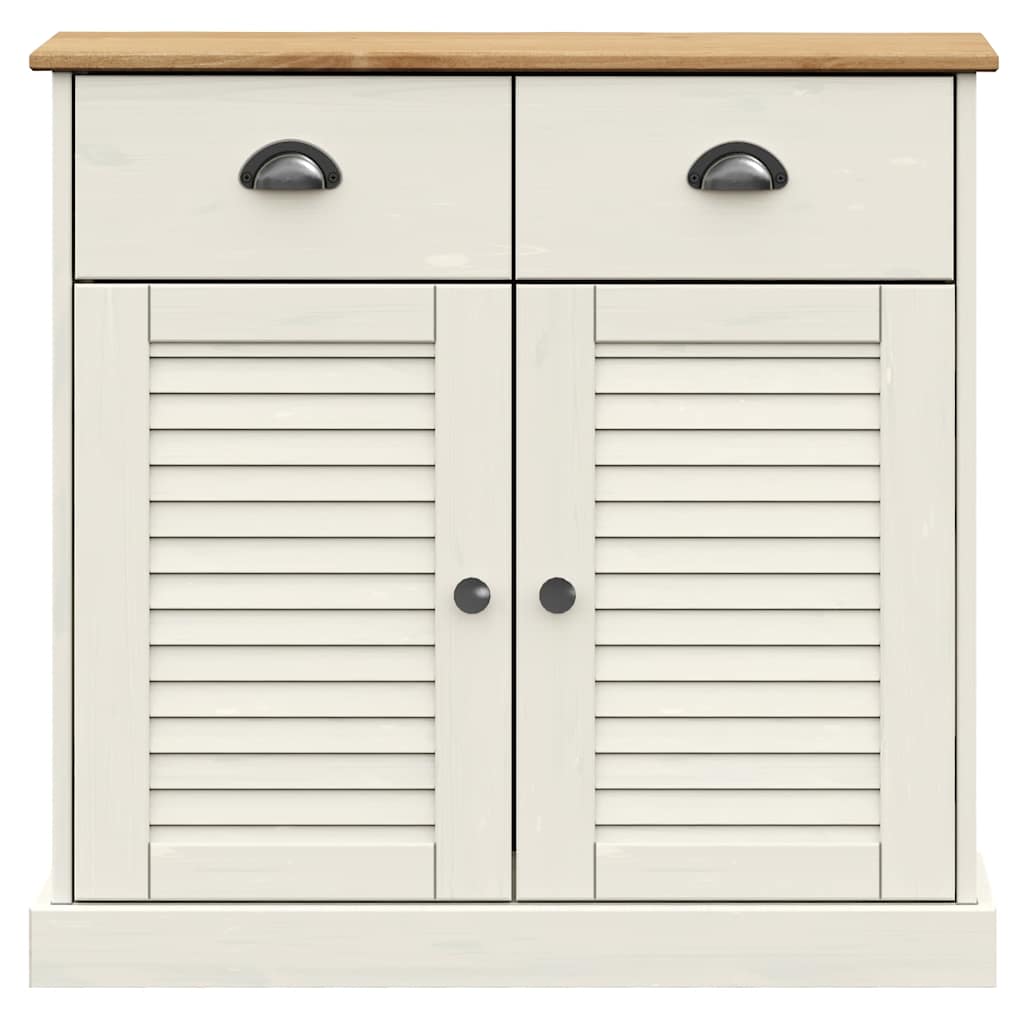 Buffet avec tiroirs VIGO 78x40x75 cm blanc bois massif de pin - XIOS