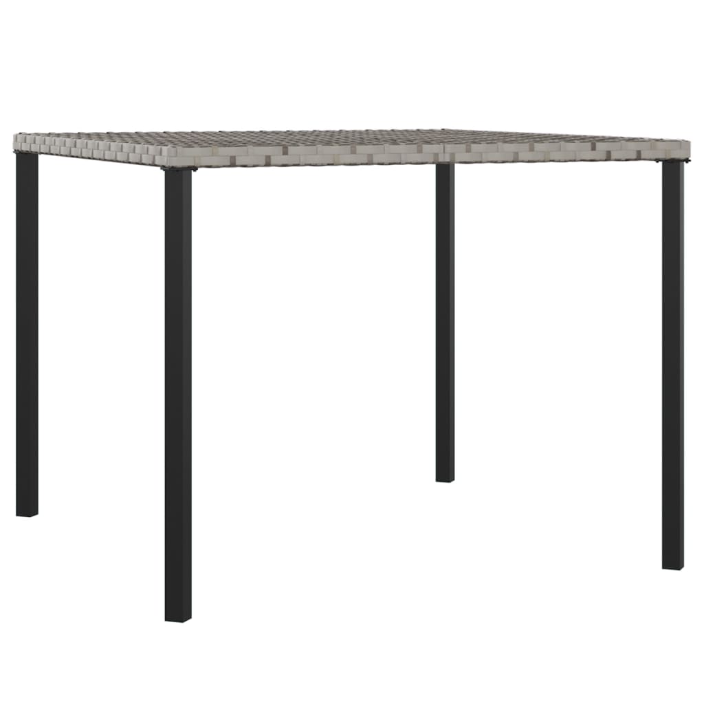Ensemble à manger jardin 6pcs et coussins gris résine tressée