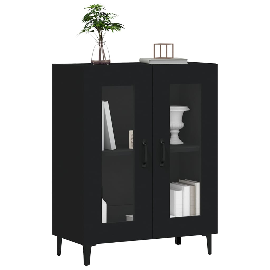 Buffet noir 69,5x34x90 cm bois d'ingénierie - XIOS