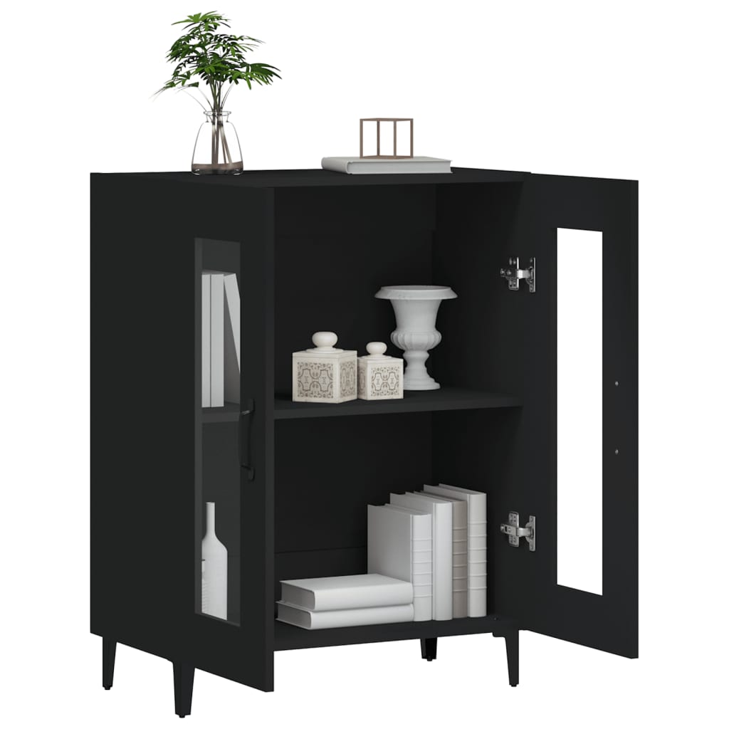 Buffet noir 69,5x34x90 cm bois d'ingénierie - XIOS