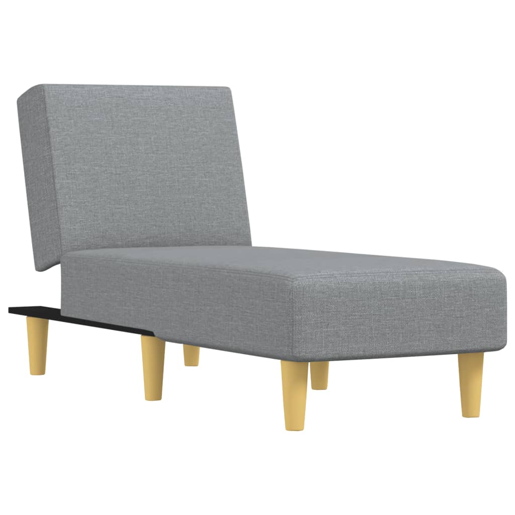 Chaise longue gris clair tissu - XIOS