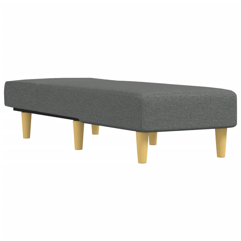 Chaise longue gris foncé tissu - XIOS