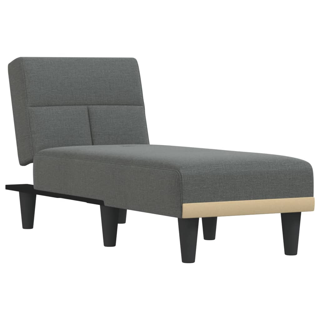 Chaise longue gris foncé tissu - XIOS