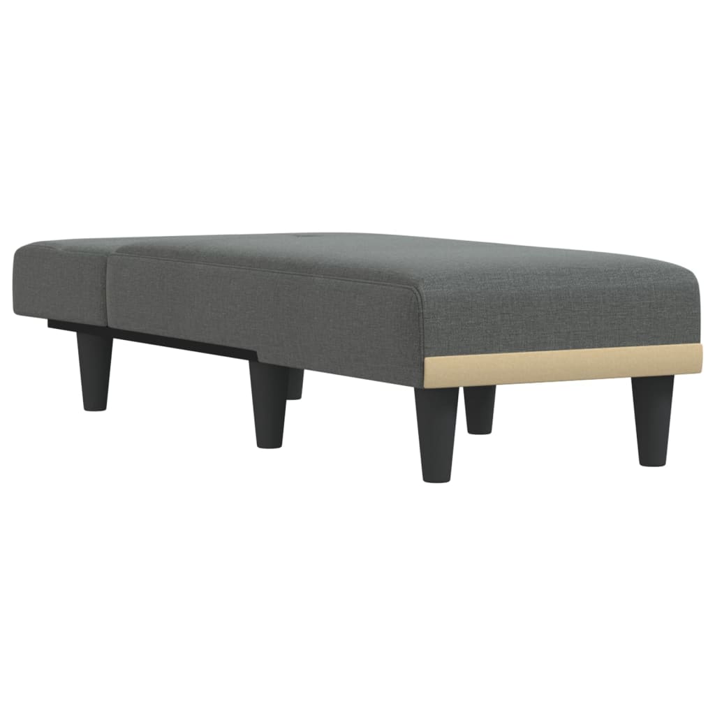 Chaise longue gris foncé tissu - XIOS