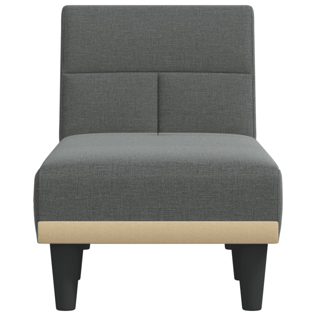 Chaise longue gris foncé tissu - XIOS