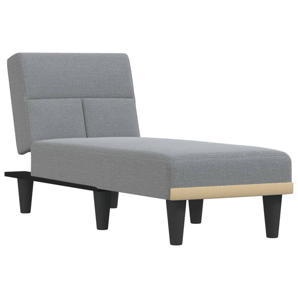 Chaise longue gris clair tissu - XIOS
