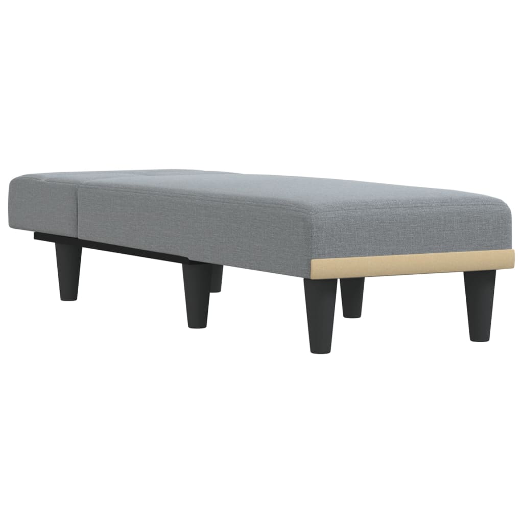 Chaise longue gris clair tissu - XIOS