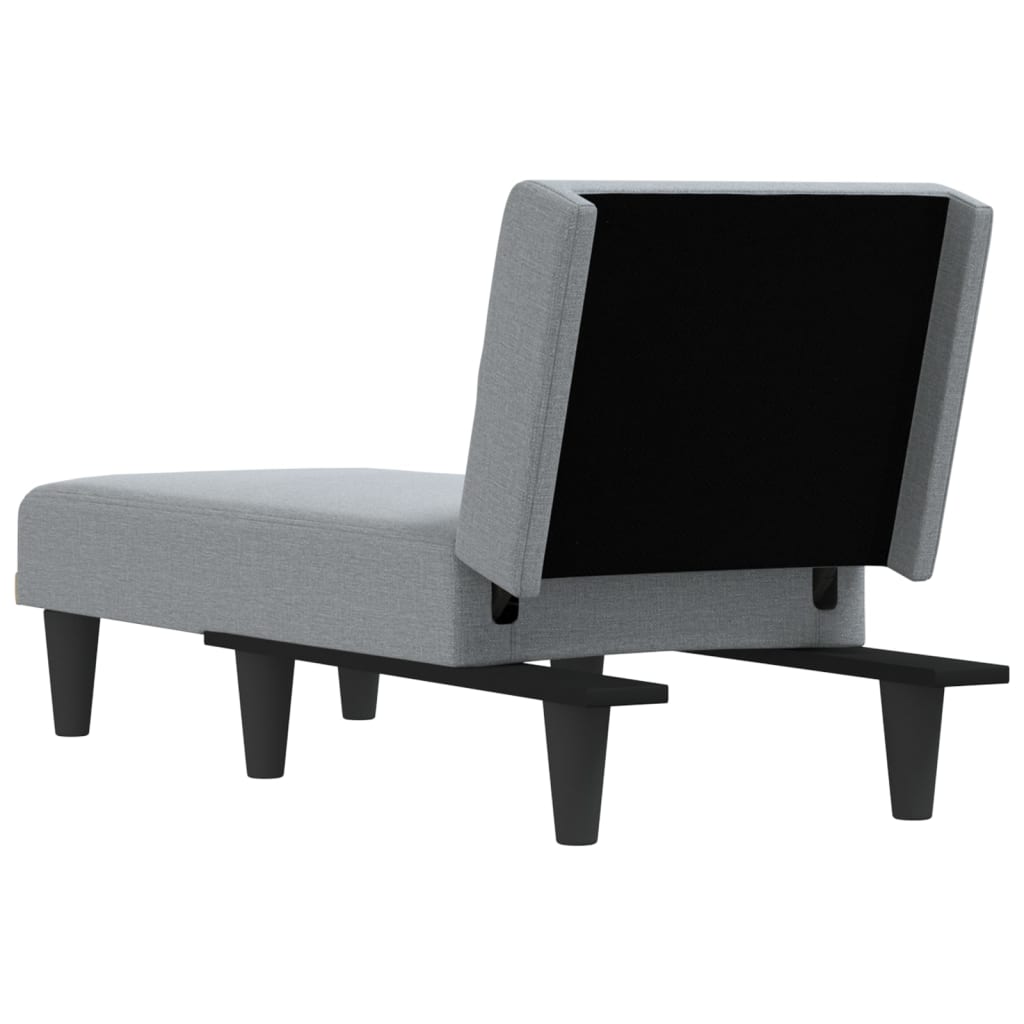 Chaise longue gris clair tissu - XIOS