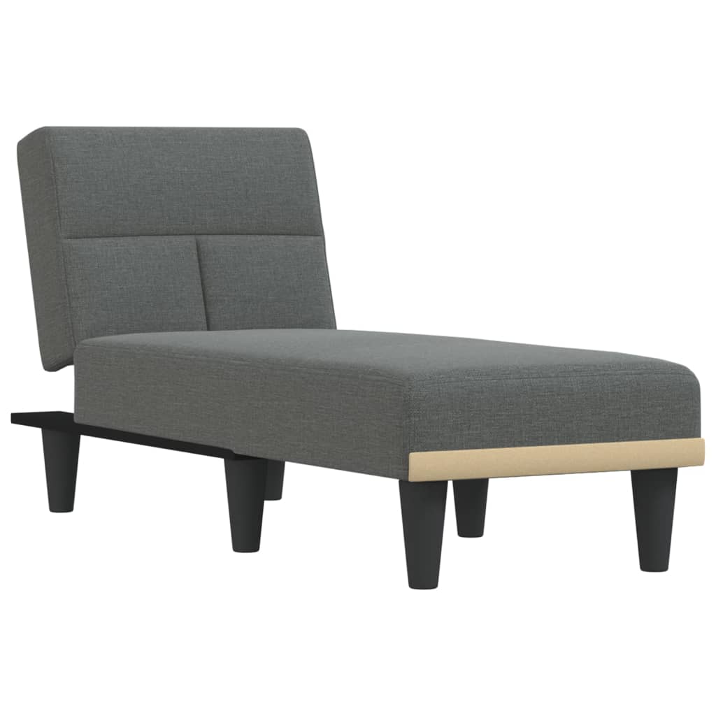 Chaise longue gris foncé tissu - XIOS