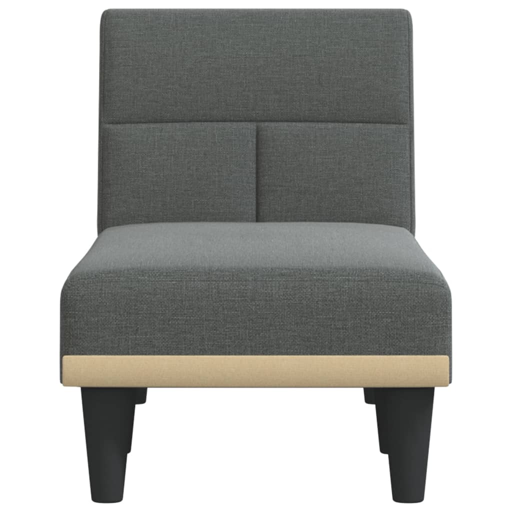 Chaise longue gris foncé tissu - XIOS