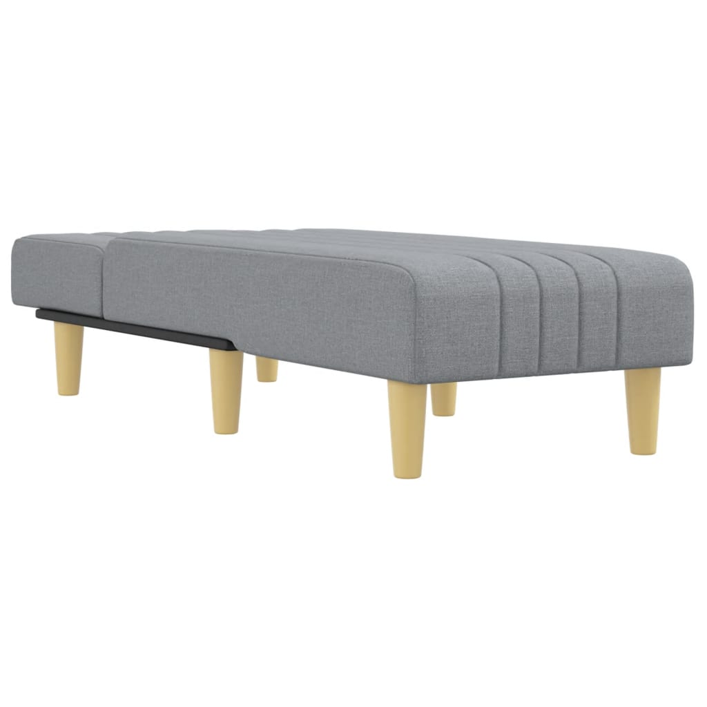 Chaise longue gris clair tissu - XIOS