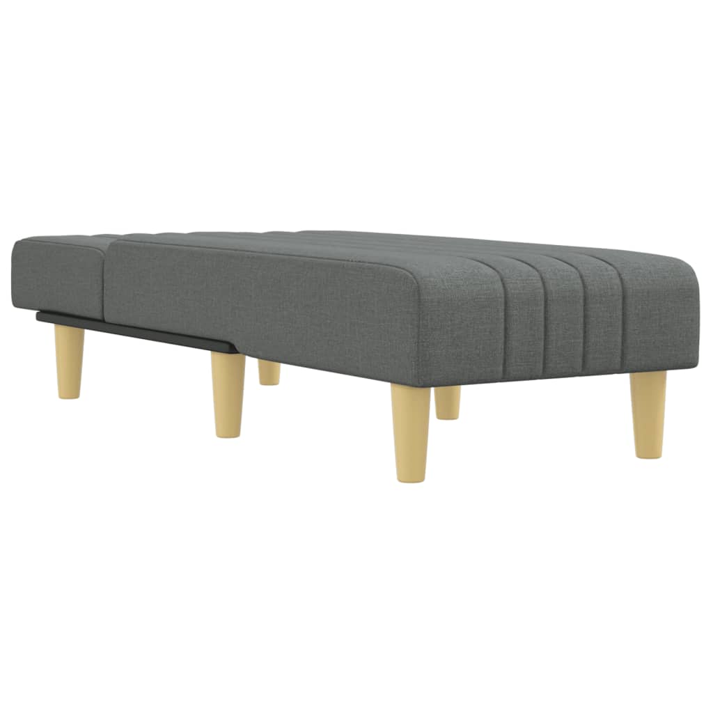 Chaise longue gris foncé tissu - XIOS