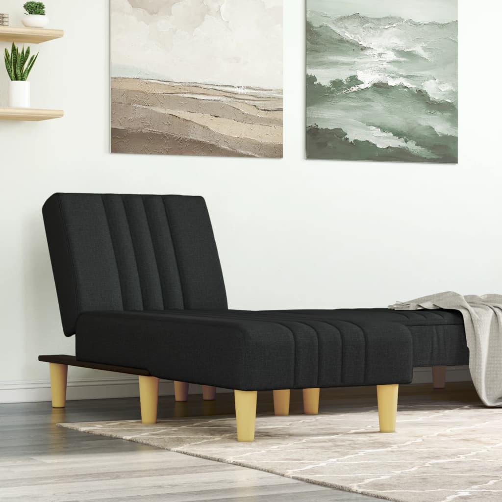 Chaise longue noir tissu - XIOS