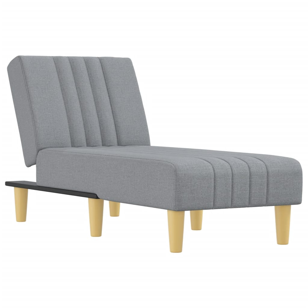 Chaise longue gris clair tissu - XIOS